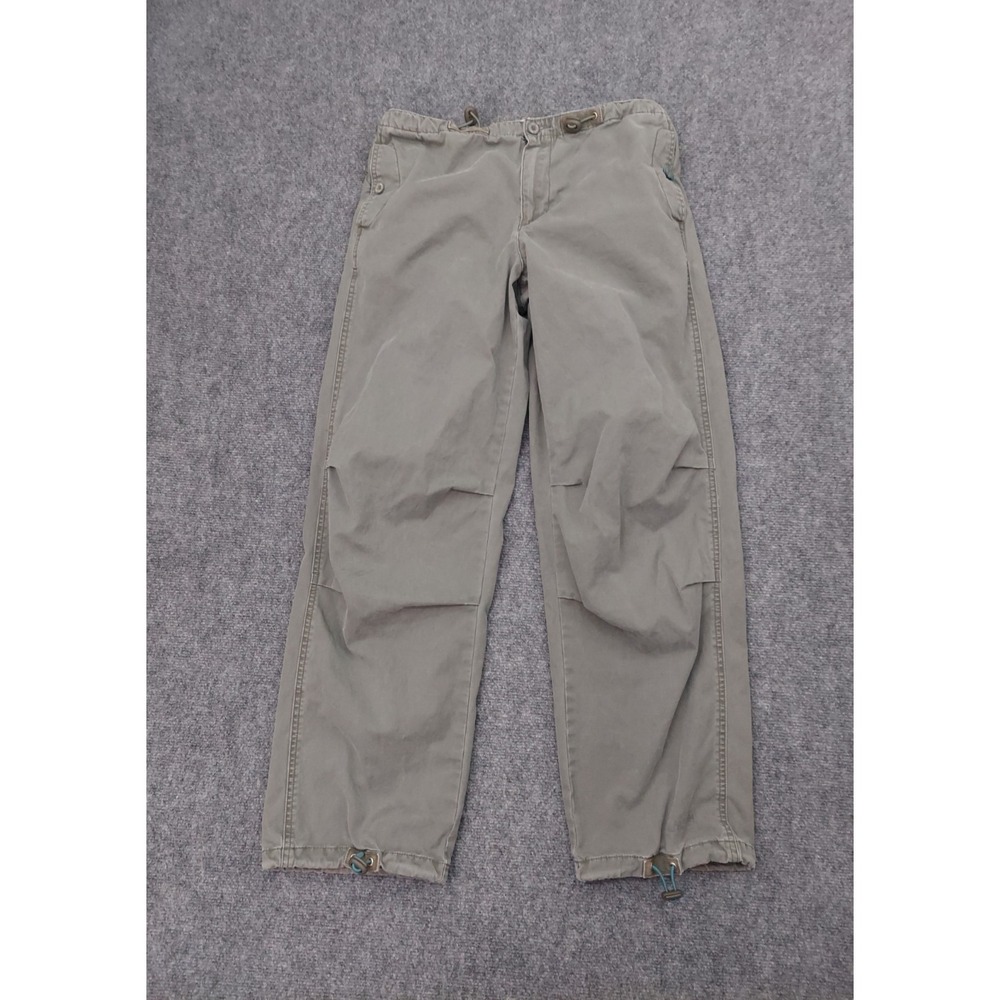 Y2K American Eagle Cargo Khaki Pants Womens 6 Olive Green Baggy Parachute